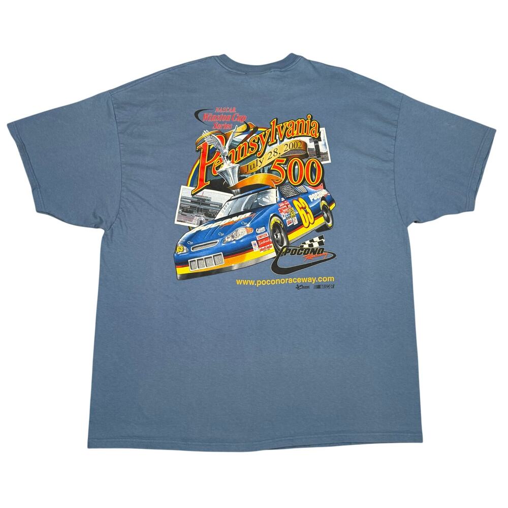 Vintage 2002 NASCAR Pennsylvania 500 Pocono Raceway T-Shirt Chase Authentics 3XL